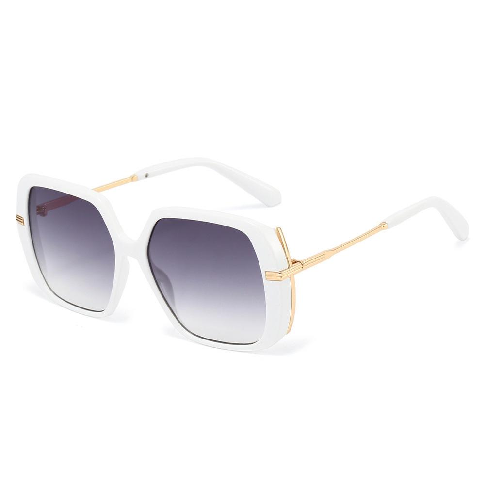 New European and American fashion square large frame sunglasses ins personalized simple casual retro versatile street sunglasses tide