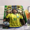 1PC Neymar Jr Patterned Flannel Blanket Suitable For All Seasons for Home Decor Warmth and Comfort Gifts Holiday Present