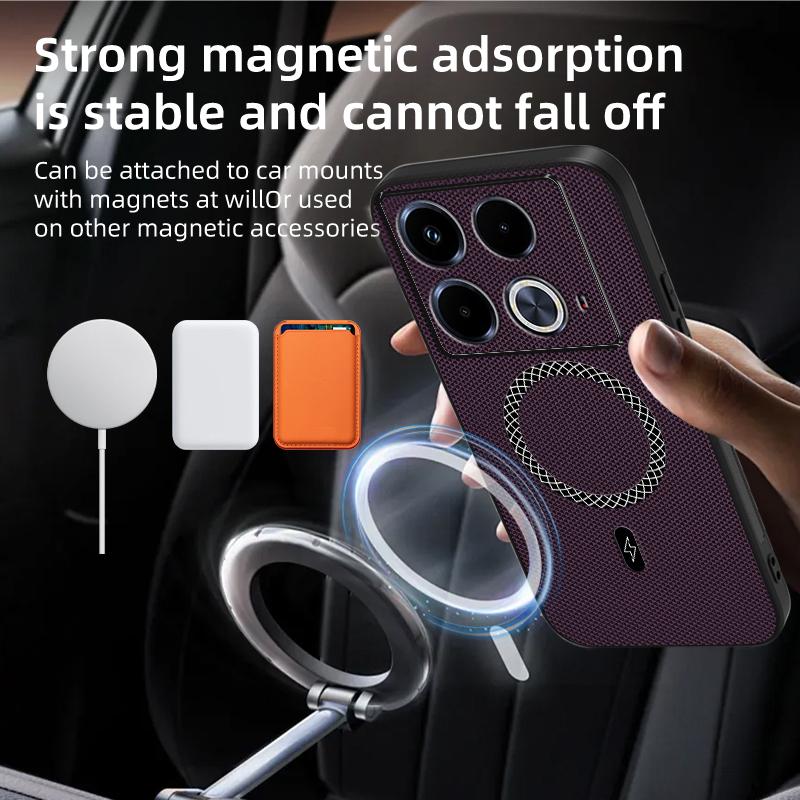 Biruiqu Infinix Note 40 Новый Ультратонкий Магнитный Кожаный Ударопоглощающий Защитный Чехол для Телефона