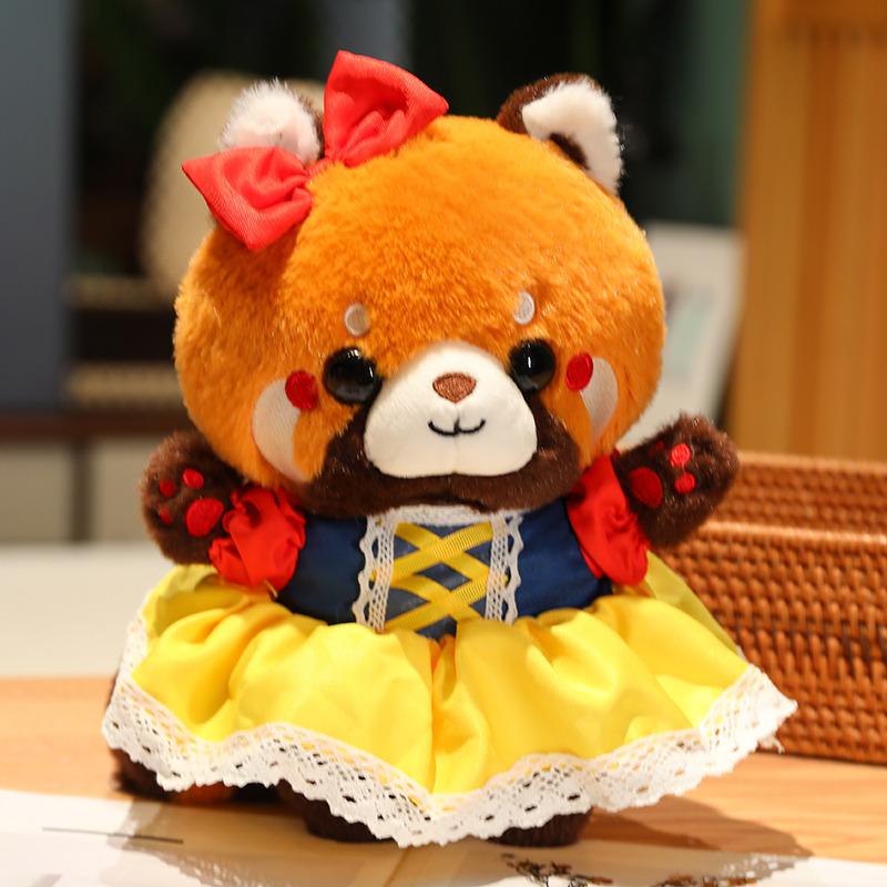 30cm Cute Raccoon Into Red Brown Red Panda Dress Up Plush Toy Plush Animal Soft Pillow Birthday Gift for Children