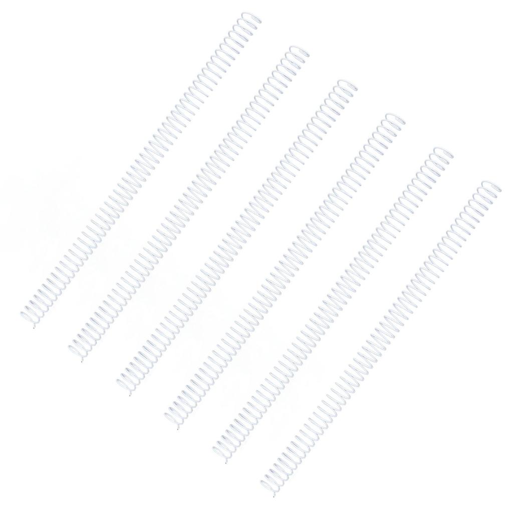100PCS Spiral Binding Spines 48 Loops 4:1 Pitch Single Wire A4 Paper Binding Coils 16mm Diameter 140 Sheets Capacity