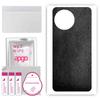 apgo Protective Skin Sticker for the Back Compatible with Realme 11x 5G, Wrap Film, Foil, Vinyl - Pattern Black Leather