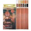 12Pcs Wood Pastel Pencil Set Basis Skin Pastel Color Pencil for Artist Drawing School Office