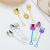 Yousheng Stainless Steel Shovel Spoon Ice Cream Spoon Mini Dessert Spoons Creative Shapes Coffee Teaspoon Gift for Kitchen Restaurant Party
