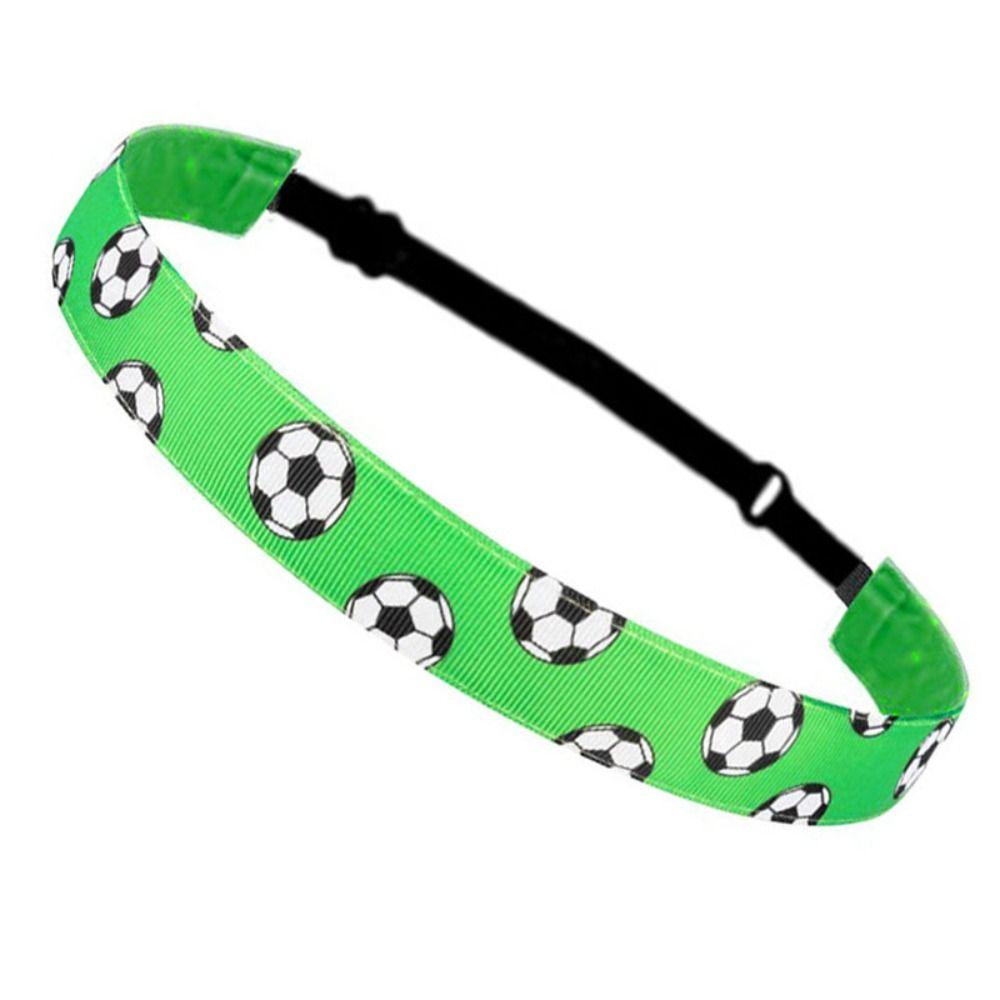 1pcs No Slip Sports Sweatband Football Printed Yoga Hair Band New Football Headband Girls