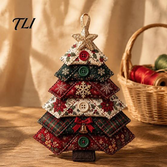 Step by Sewing Project DIY Quilted Fabric Tree Kit, Halloween Craft Fall Crafting Kits for Adults Handmade Christmas Hanging Ornament Holiday