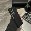 Luxury Kevlar Carbon Fiber Pattern Plating Phone Case For Samsung Z Fold 7 6 5 4 Shockproof Bumper Matte Solid Color Back Cover