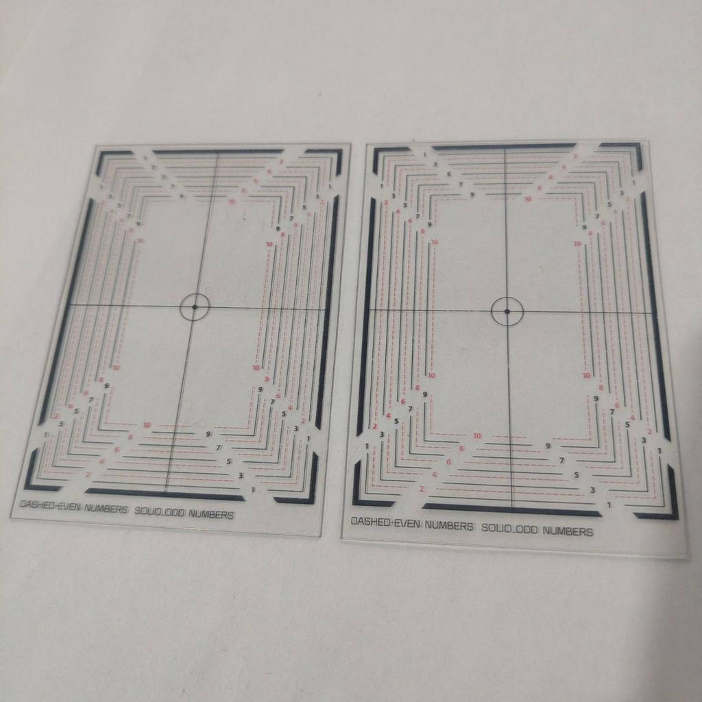 Card Centering Tool with Magnifier Portable Cleaning Cloth Compact