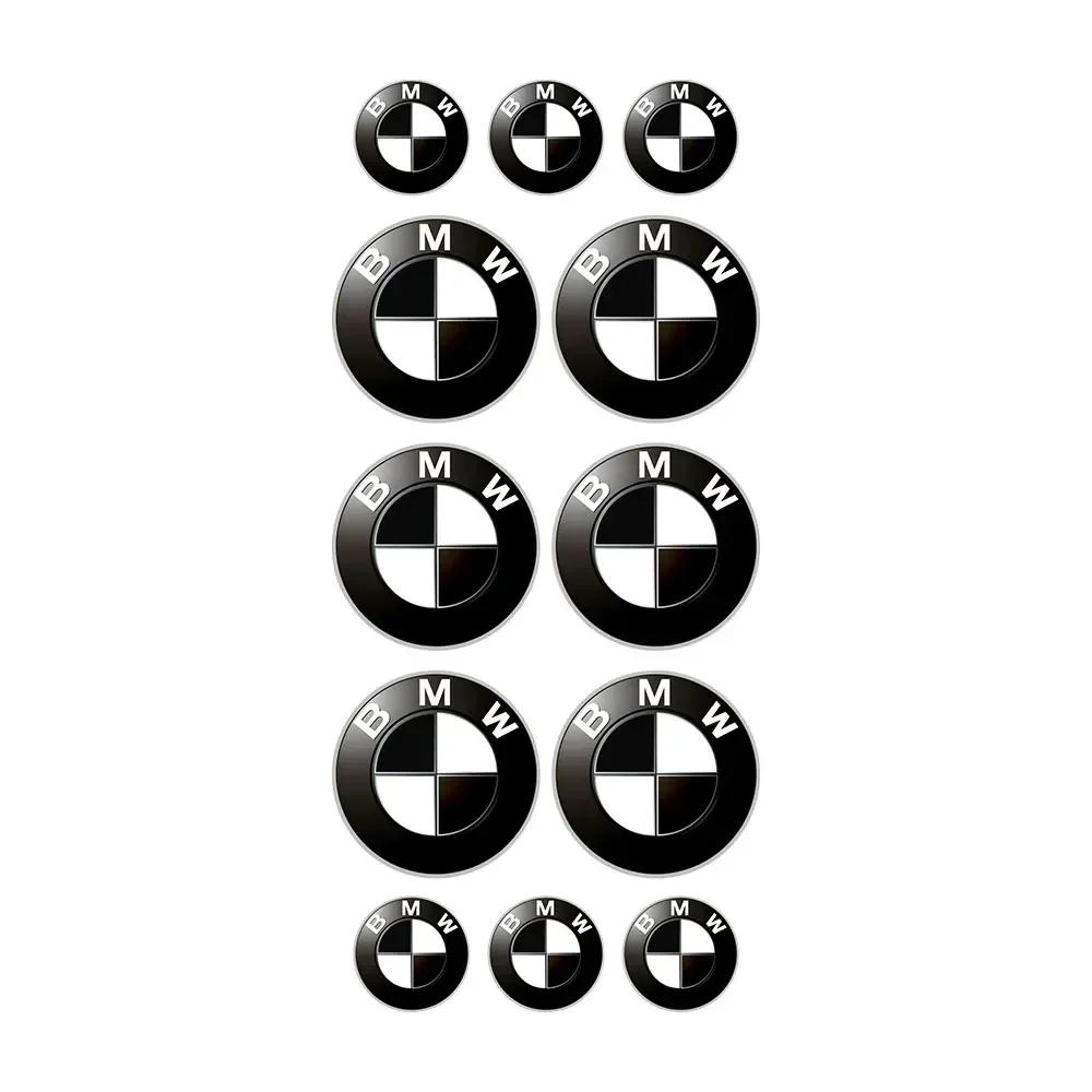 BABC1 Hot For BMW BMW Round 3D Car Logo Reflective Waterproof Sticker for S1000 RR R1250 GS Motorcycle Racing Decor Soft Sticker