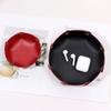 1PC Foldable Round PU Leather Tray Desktop Organizer for Jewelry Cosmetics Keys Multi-purpose Storage Box for Home Office