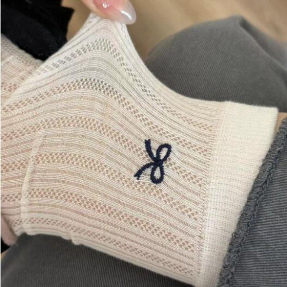 Spring Summer Bowknot Socks Breathable Cotton Socks New Long Socks