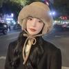 Winter Padded Cap Female Outing Thickened Warm Strapped Ear Protection Cap Northeast Cold Headgear Cap Show Face Small Lei Feng Hat