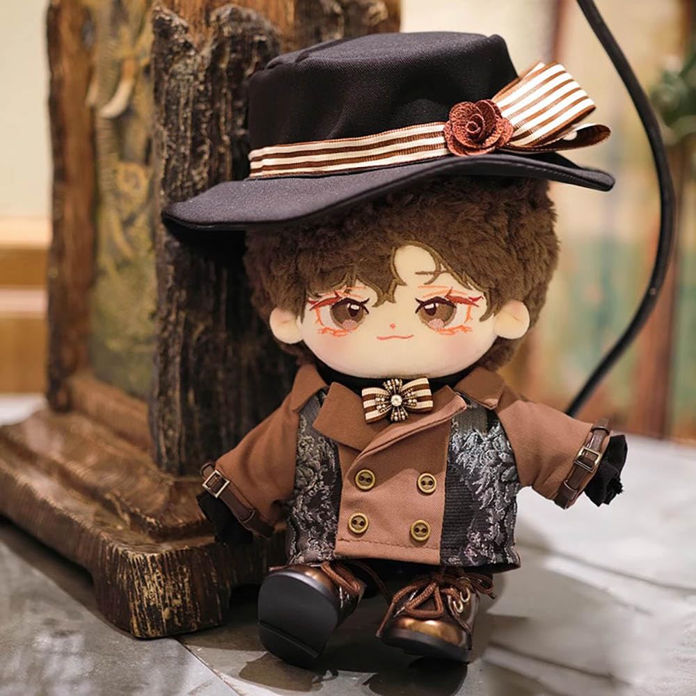 Niannyyhouse 20см Плюшевая одежда Винтажная шляпа Пальто Рубашка Брюки Жилет Кожаная обувь Хлопковая кукла Аксессуары для куклы Наряжаться