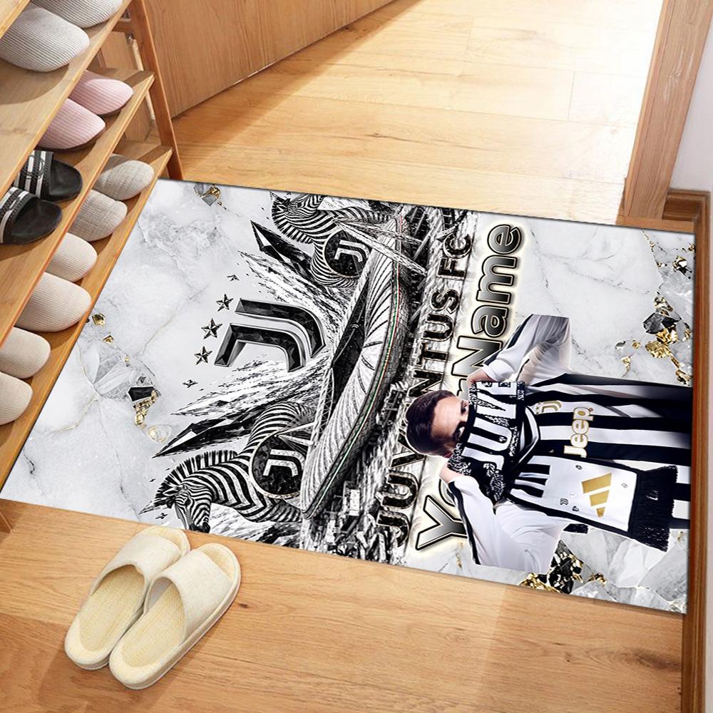 Juventus Customized Name Carpet Perfect for Dining Room Decorate room Hallway Foyer Antislip Carpet Office home decor Perfect Gift for Women/Men