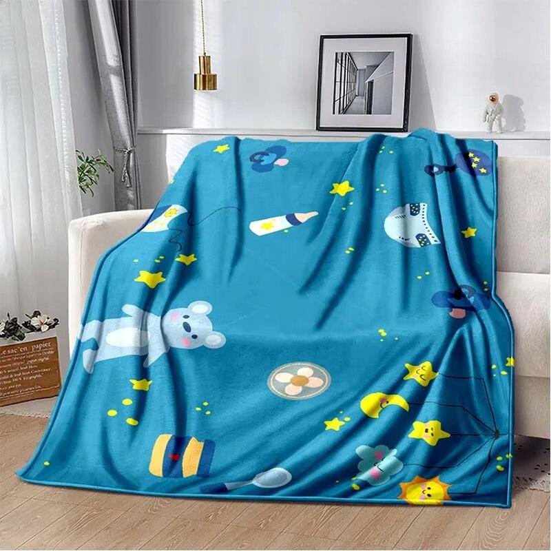 Фланелевое одеяло с 3D принтом космических животных, универсальное праздничное подарочное одеяло, теплые и мягкие одеяла на все сезоны