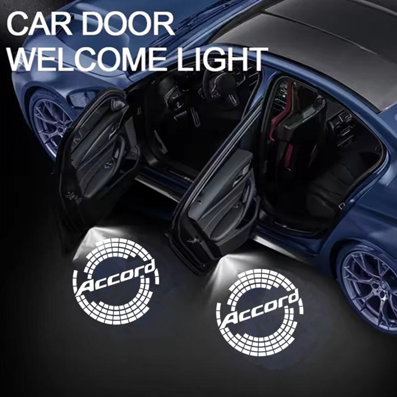 2PCS LED Car Interior Door Logo Projector Welcome Ghost Shadow Light Accessories For Honda New Accord 2014 2015 2016-2024