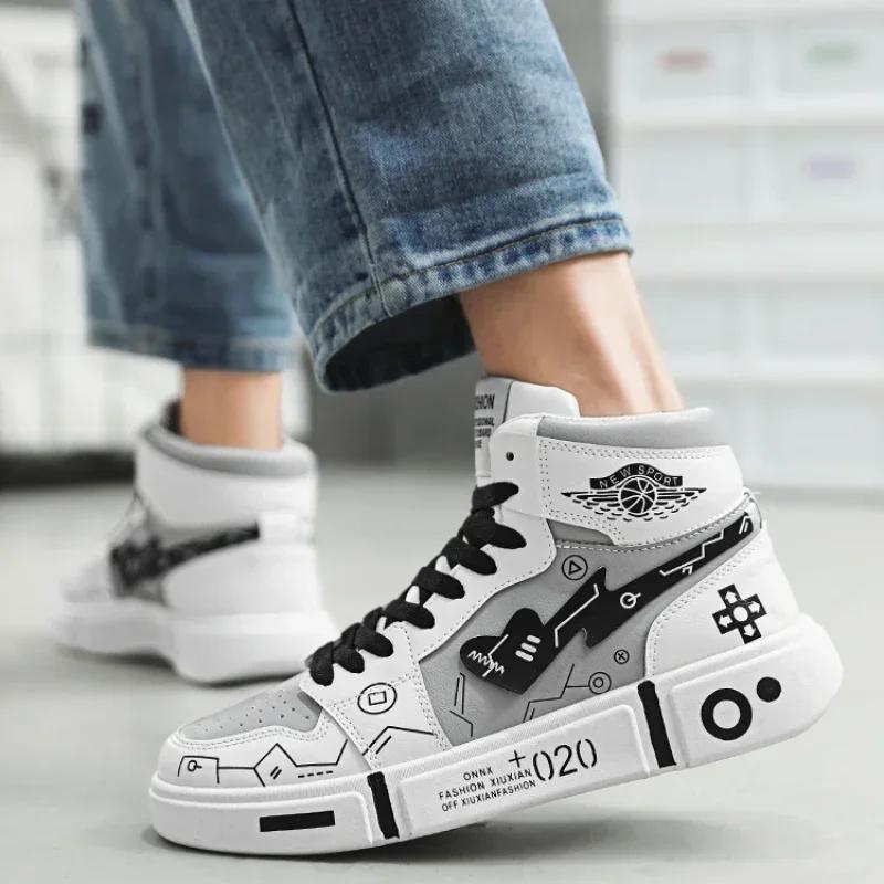 SYTK Мужская обувь 2024 Новые повседневные кеды на высокой подошве, студенческая мода, парная обувь для бега, дизайнерские кроссовки класса люкс для мужчин