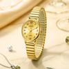 SUNKTA Quartz Women's Watch Fashion Simple Arabic Digital Women's Watch Trendy Stretch Steel Band Watch