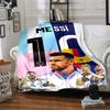 Football Messi Blanket Soft & Cozy Suitable for Livingroom Bed Office Chair Four Seasons Multipurpose Digital Print Birthday Christmas Gift Blanket