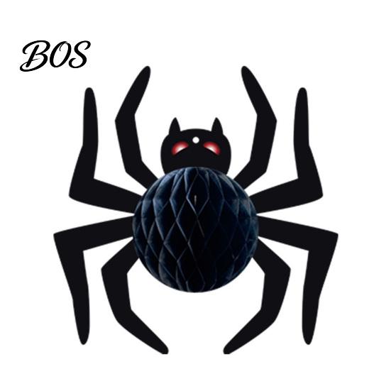 Creative Halloween Accents Honeycomb Ornament, Pumpkin Spider Hanging Paper Indoor Supplies Decoration for Home Office Classroom Holiday Party Favors