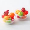 1:12 Dollhouse Miniture Transparent Bowl With 8Pcs Fruits Accessories Decoration Toys
