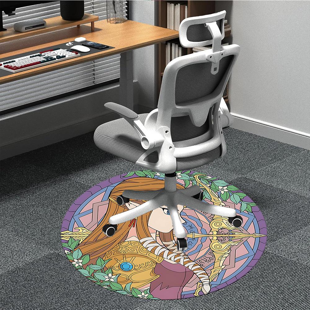 1pc Legend Zelda Office Round Area Rug, Under Office Chairs Bedroom Living Room Home Decor, Room Decoa1016246