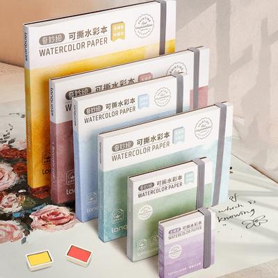 Квадратная хлопковая бумага для рисования 300 г/м2 для художников, акварельные блокноты для рисования, мини-альбом для рисования, 20 листов, школьные принадлежности для школьников