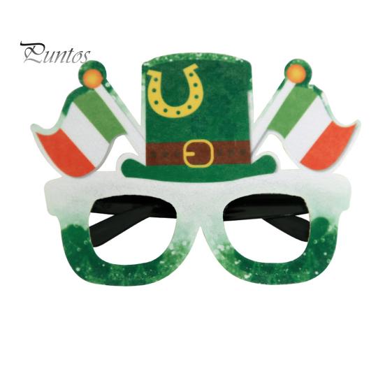St. Patricks Day Glasses Shamrock Green Cartoon Letter Decor Unisex Party Hat Beer Eyewear Photo Prop Costume Accessories