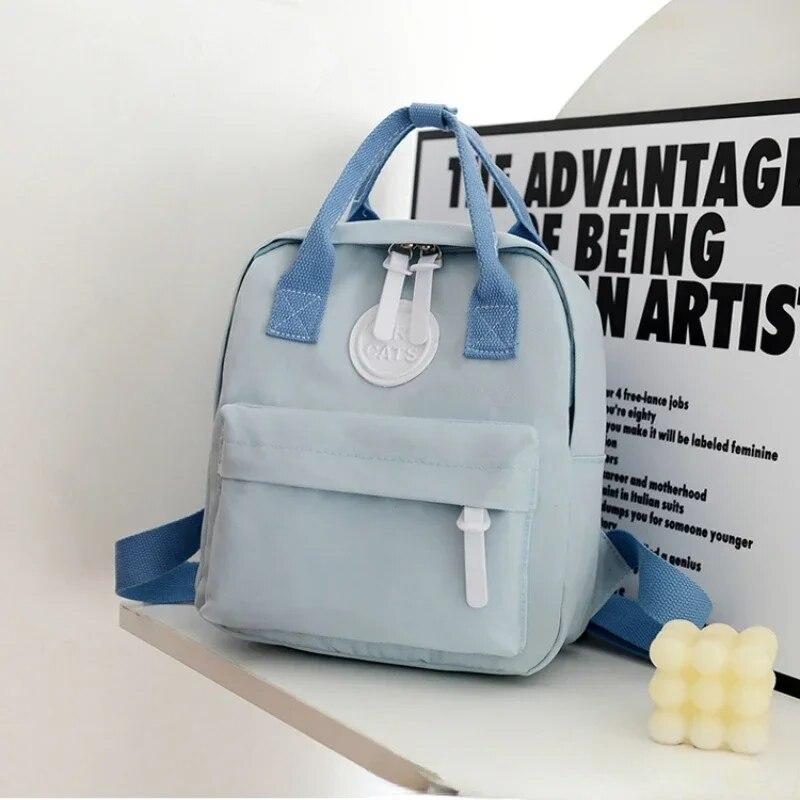 New Mini Parent-Child Simple Canvas Mommy Bag Backpack School Bag Women's Small Backpack Female Satchel Diaper Bag Baby