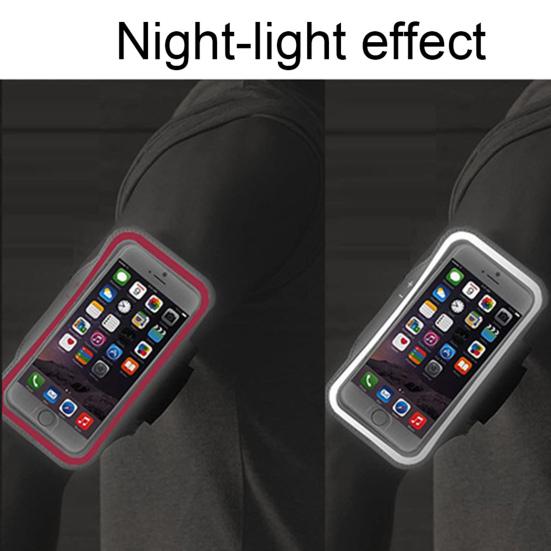 Running Sports Phone Armband Bag with Pocket for Earbuds Car Keys Reflective Arm Strap Sweat-proof Mobile Phone Holder