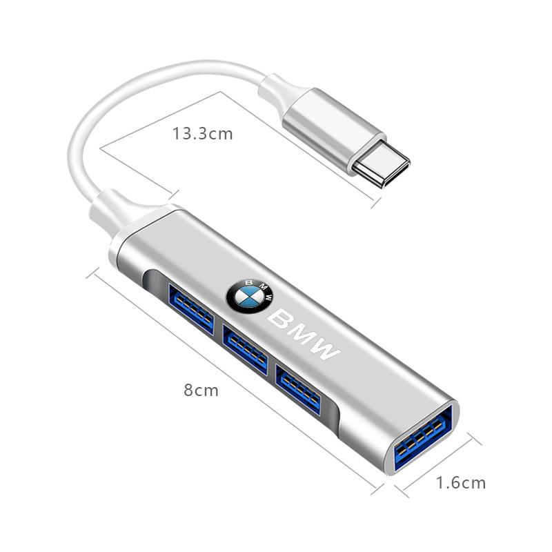 Адаптер Type-C на USB Многопортовый распределитель-хаб для BMW F20 F40 F22 F30 E90 F32 F10 F06 F07 F46 M3 M4 M5 E60 Z4 G20