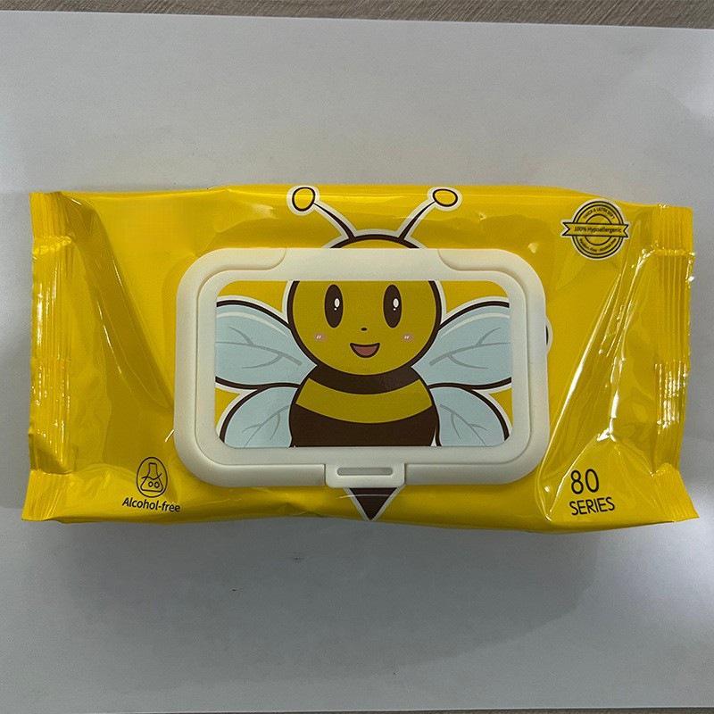 Влажные салфетки Little Bee для рук и рта малыша + Бесплатный контейнер для хранения влажных салфеток Little Duck