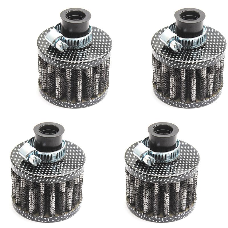 Универсальный Маленький 12 мм Воздушный Фильтр Мотоцикл Турбо Высокий Поток Гоночный Фильтр Впуска Холодного Воздуха Грибовидная Головка Автоаксессуары