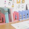 Книжная полка из разноцветного акрила с четырьмя колоннами: Прозрачная стойка для хранения офисных и студенческих настольных принадлежностей