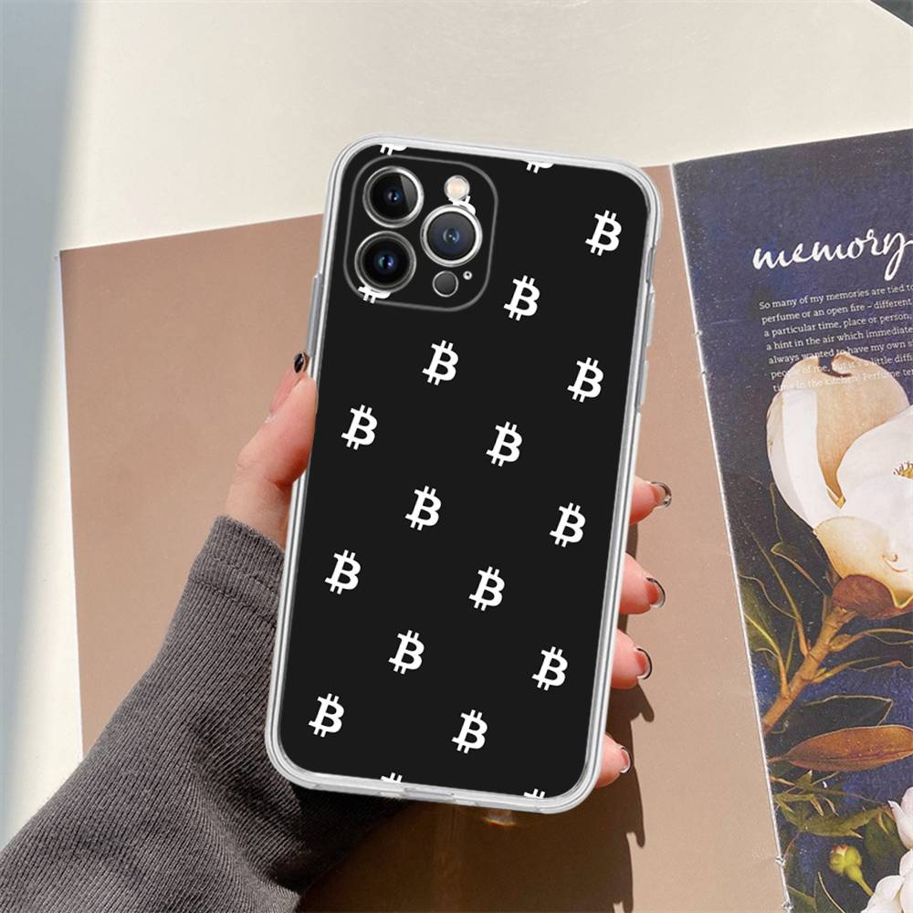 Чехол для телефона Bitcoin для iPhone 17 16 15 14 13 12 11 Pro Max Plus Мягкий чехол Персонализированный Сделай сам
