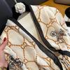 New Spring and Summer Style and Versatile Letter Shawl Warm Scarf for Women's Thin Cotton and Linen Hand-feeling Scarf