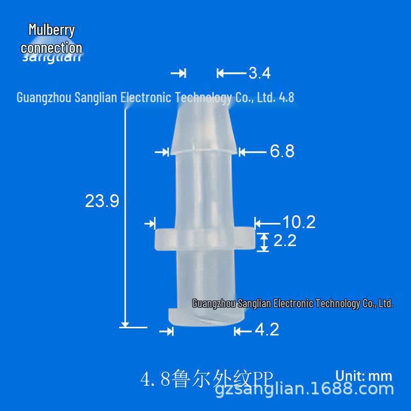 Translucent Pure PP Luer Swivel Connector for Equipment Use