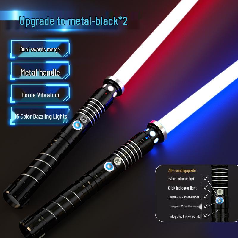 Металлический световой меч Star Wars Cross Два в одном: Цветные, Светящиеся, Вибрационные функции для студентов