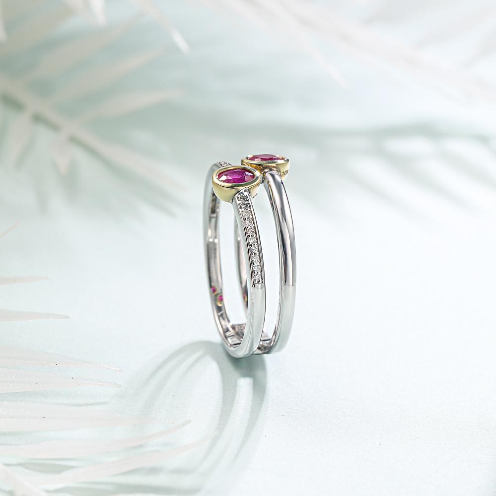 GZ ZONGFA Оригинальные кольца из стерлингового серебра 925 пробы для женщин с натуральным рубином и бриллиантами 0,5 карата, драгоценные камни, 10-каратное золото, роскошные свадебные украшения