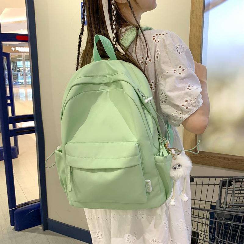 Сплошной цвет рюкзак женский кампус младших классов средней школы школьный ранец