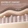 3 Seater Chenille Sofa 244 Cm Modern Living Room Sofa Wide Seat And Armrests Pocket Springs Light Brown