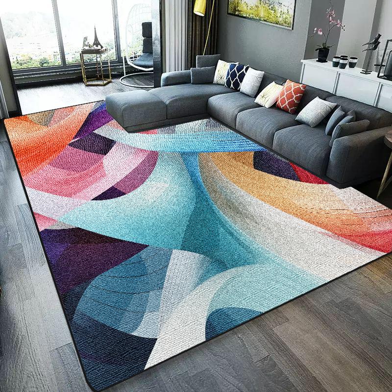 Colorful Fashion Carpet Living Room Non-slip Soft Carpets Children Bedroom Decoration Home Rugs Large Room Decor Kitchen Mat