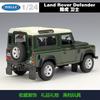 Велли 1:24 Land Rover Defender Армейский Зеленый литой модель автомобиля Diecasts & Игрушечные Транспортные средства Коллекционные подарки Тип без дистанционного управления