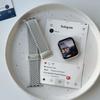 Серый плетеный нейлоновый ремешок для Apple Watch Series 1-10, SE, Ultra с магнитной застежкой