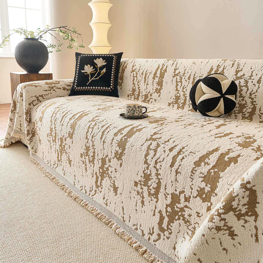 Modern Luxury Cat Proof Sofa Cover Full Coverage Thick Knit Throw Blanket