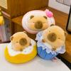Plush Lovable Capybara Doll With Doughnut Design For Kids Decoration Room