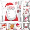 Christmas Cushion Cover Santa Printed Sofa Pillow Cover Christmas Decoration Gift Natal Navidad New Year