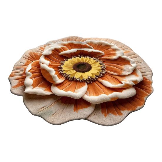 3D Визуальный Ковер с Цветами Реалистичный Цветочный Коврик Нескользящий Впитывающий Коврик для Ванной для Спальни Гостиной Игровой комнаты Декор Входа