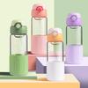 Стеклянная бутылка Jingling 500 мл из боросиликатного стекла с трубочкой и силиконовым чехлом