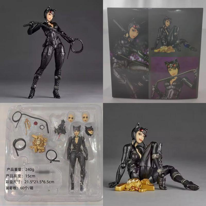 Потрясающая фигурка Женщины-кошки Селины Кайла из серии Amazing Yamaguchi Kaiyodo Revoltech, Коллекция 15 см, Модель из комиксов Женщина-кошка, Игрушки